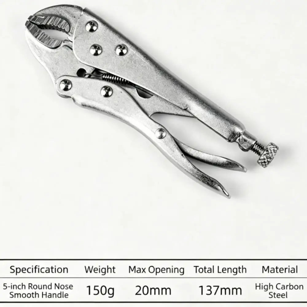 5 /10 Inch Locking Plier,Heavy-duty Powerful Curved Jaw Pliers,Multifunctional Pressure Pliers,Spanner Wrench Plier Lock Tools
