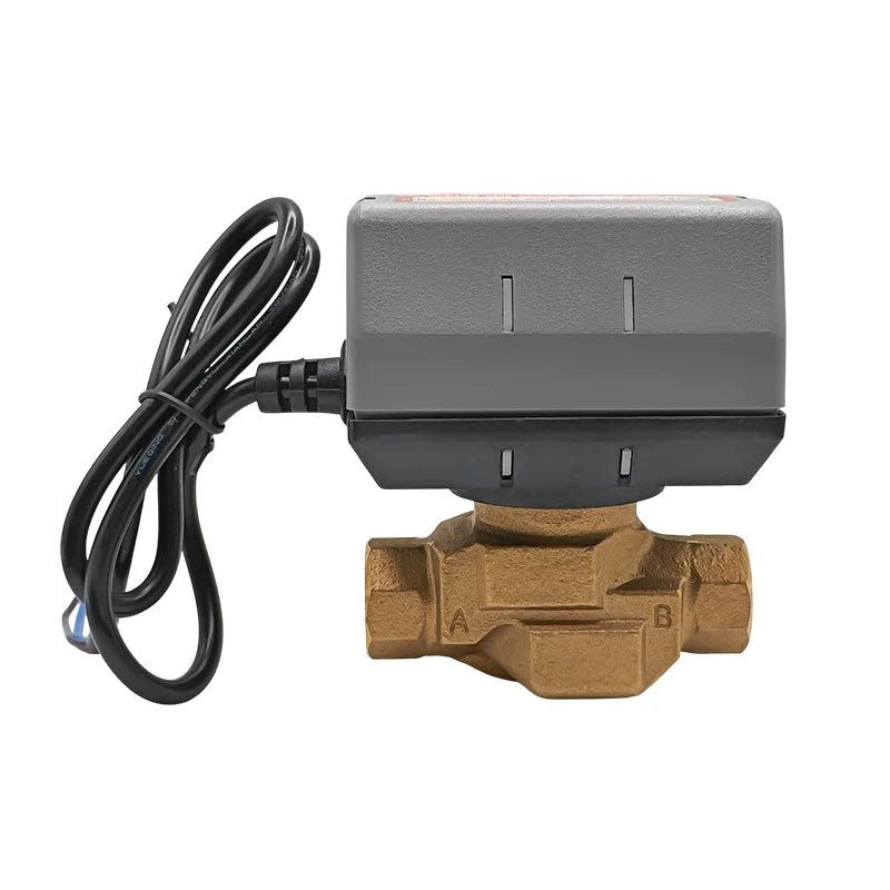 Motorized 2-Way/3-Way Brass Valve 1/2" 3/4" 1" AC220V Fan Coil HVAC - image 12