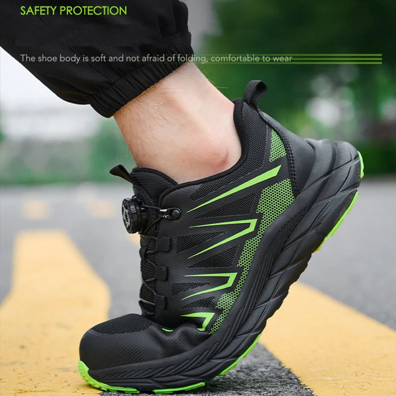 Men's Steel Toe Construction Work Boots, Anti-Smash - image 6