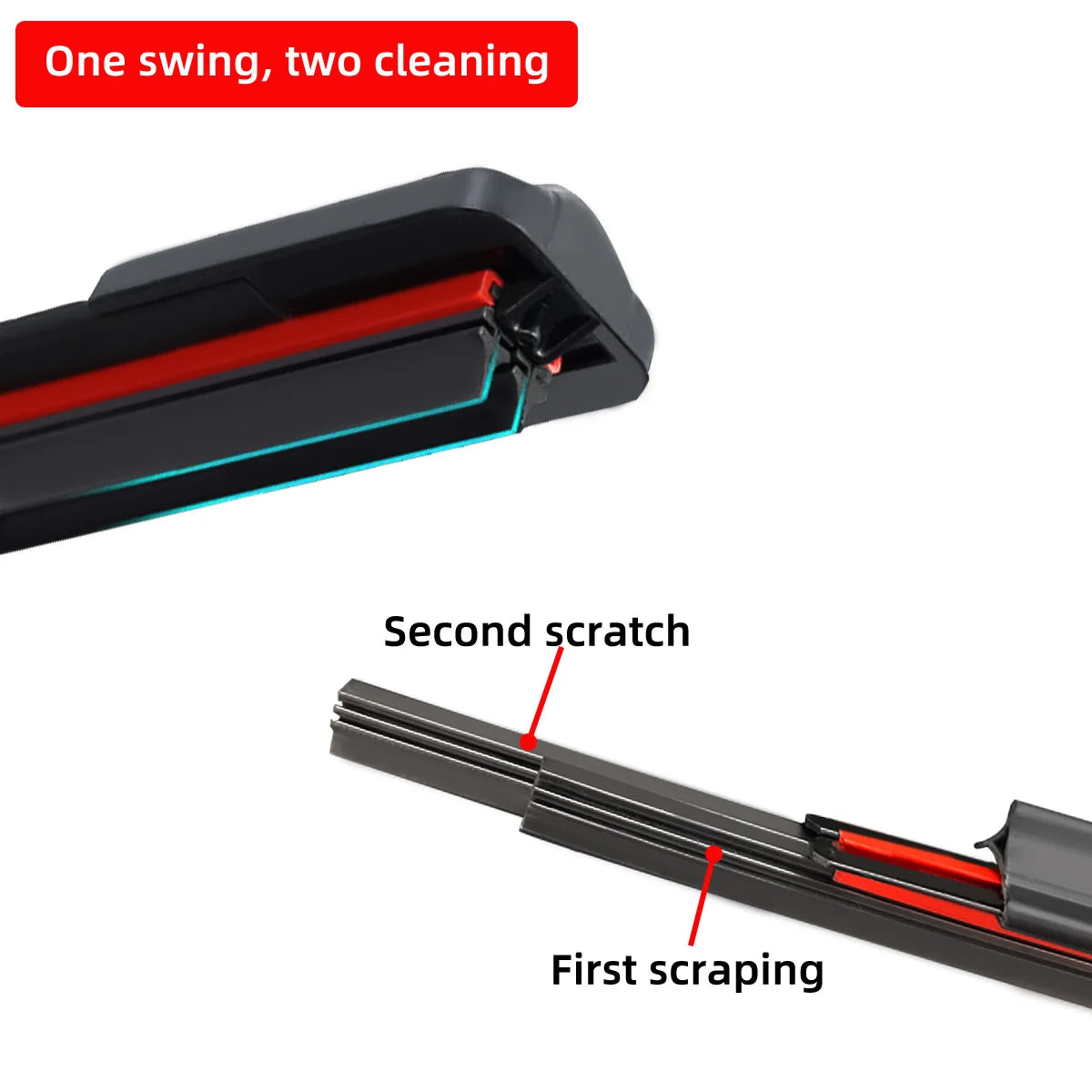 Universal Double Rubber Windshield Wiper Blade, 14 to 26 Inch