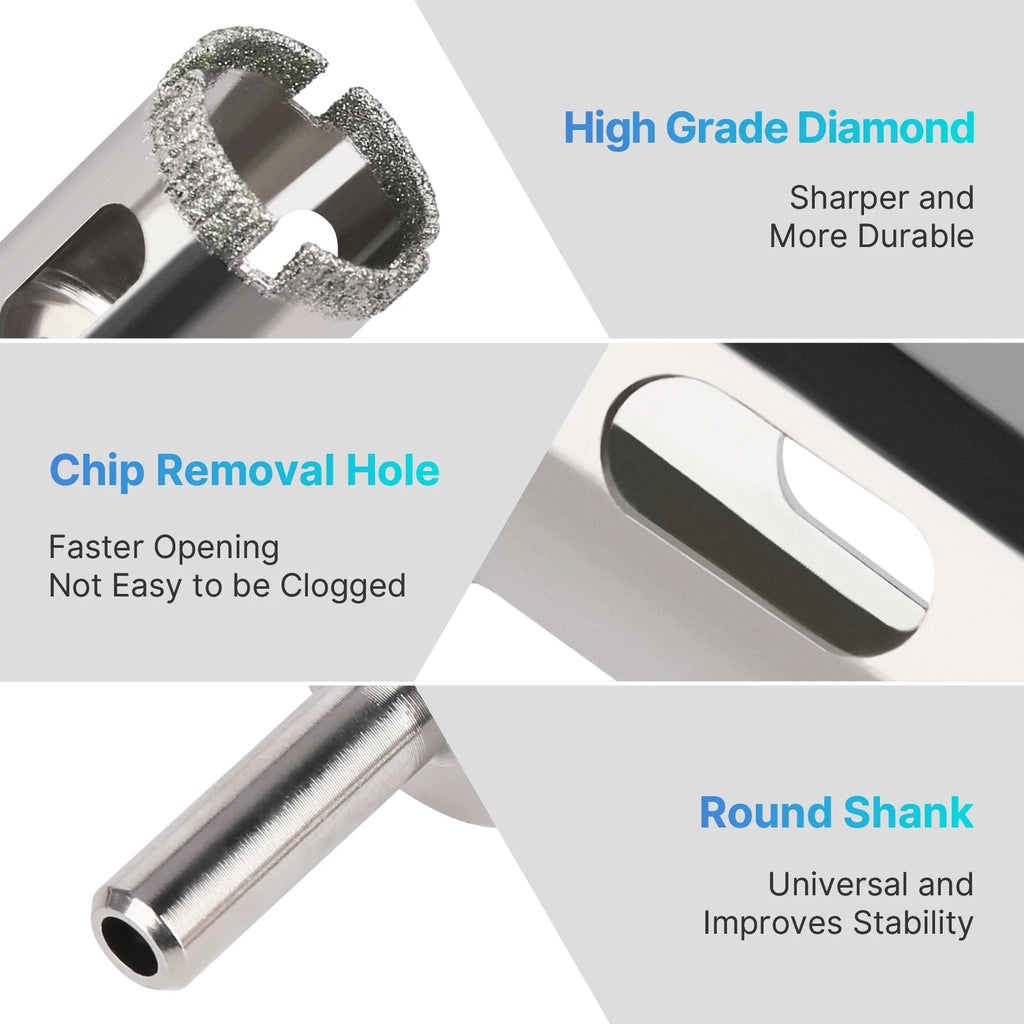 Diamond Coated Core Drill Bit for Glass, Tile & Marble - 3-200mm - image 12