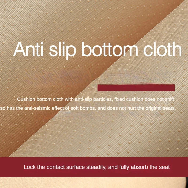 Minimalist PU Leather Car Seat Cushion, Universal Fit