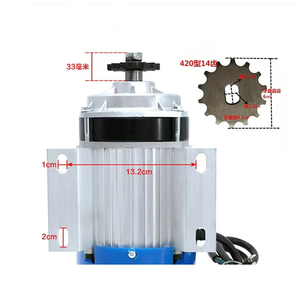 48V 60V Brushless Mid-Drive Motor, 500W to 2000W DC - view 15