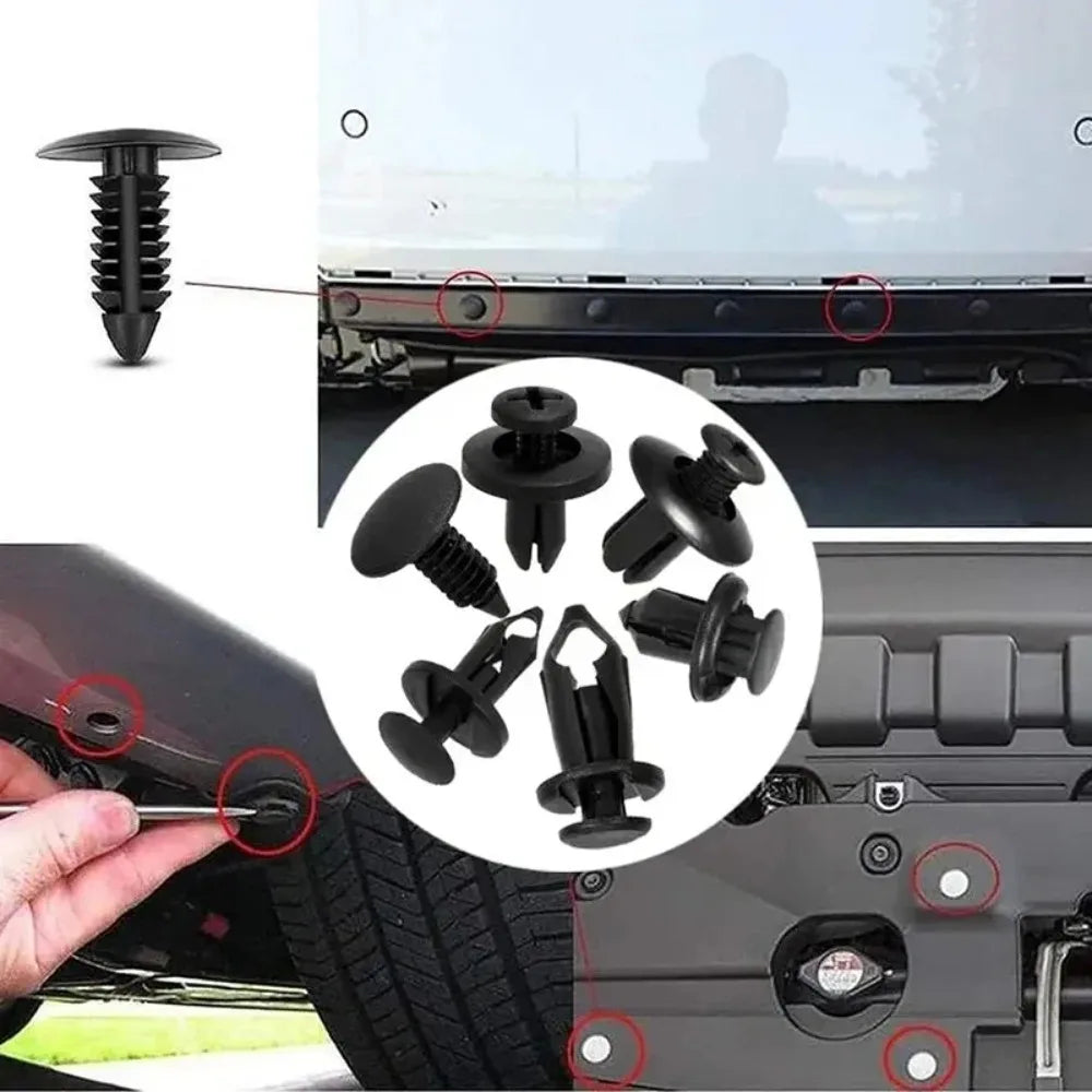 190-Piece Car Fastener Set - ABS Push Rivets, 6 Sizes - image 4