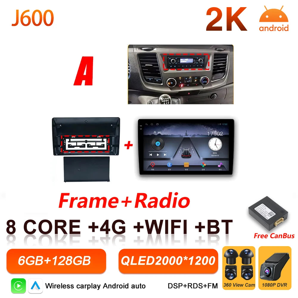 Android 16 Car Radio for Ford Transit Custom & V363 - Wireless CarPlay - image 15