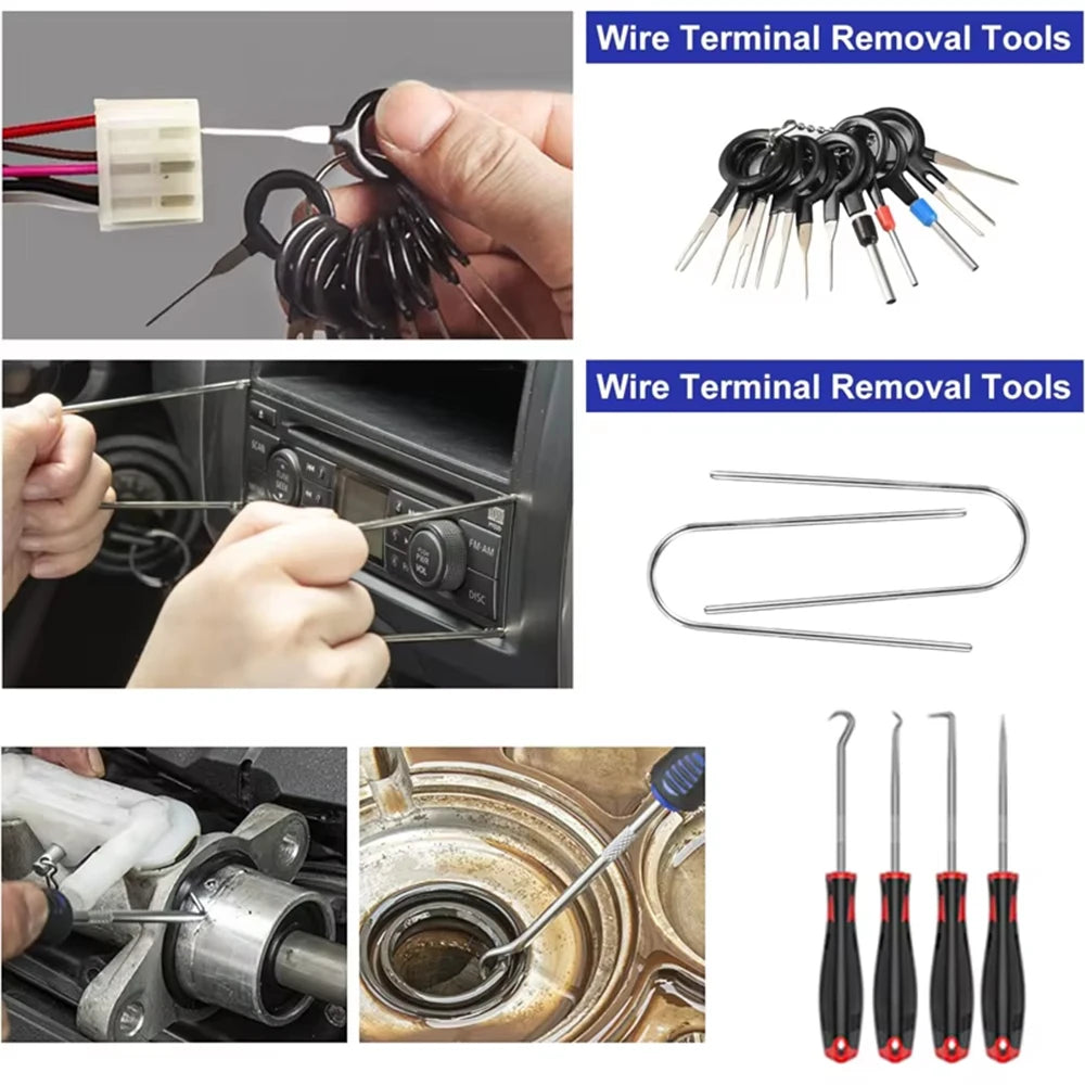 Car Trim Removal Tool Kit - Auto Interior Pry Tool Set & Clip Pliers - image 17
