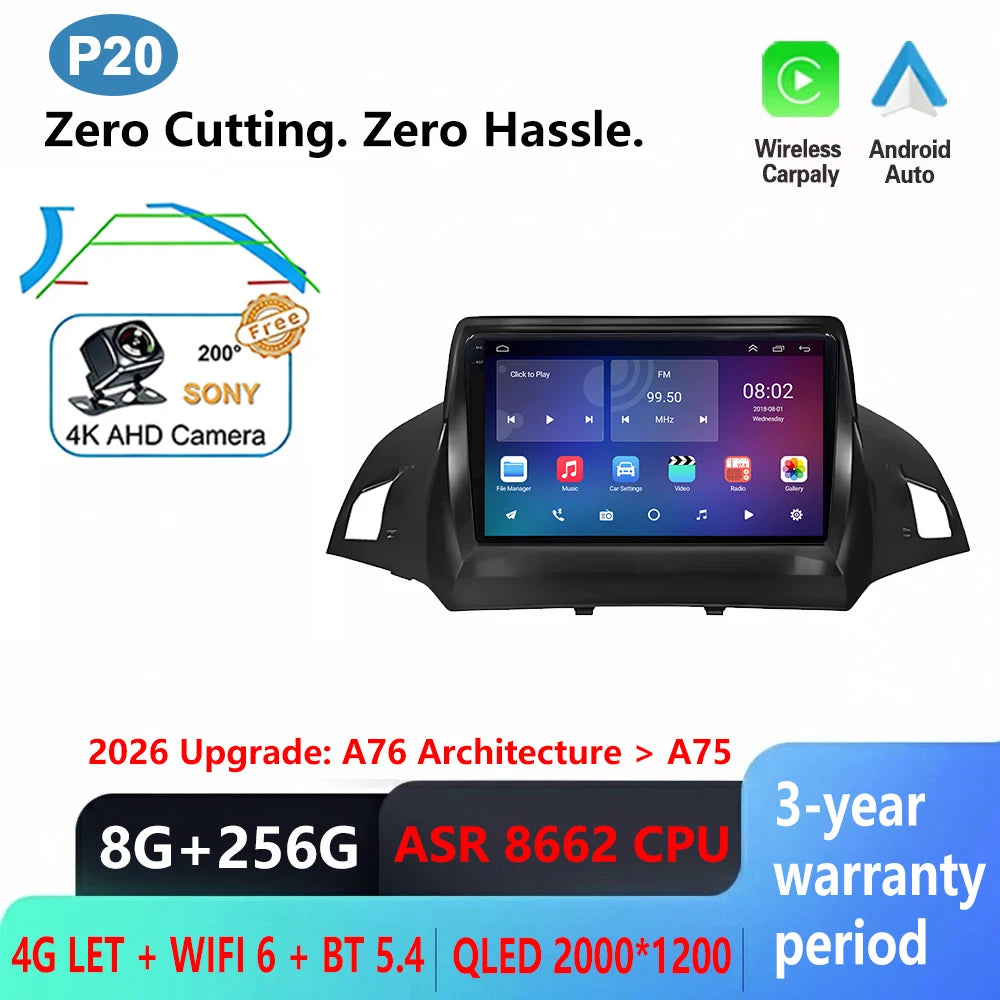 Ford C-MAX/Kuga/Escape Car Radio with GPS & Wireless CarPlay - image 19