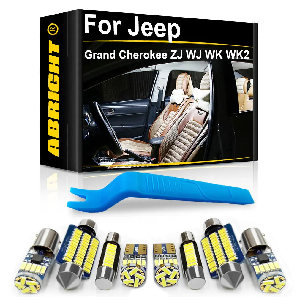 Car LED Interior Light For Jeep Grand Cherokee ZJ WJ WK WK2 1993 2004 2008 2012 2014 2015 2018 2019 2021 Accessories Part Canbus