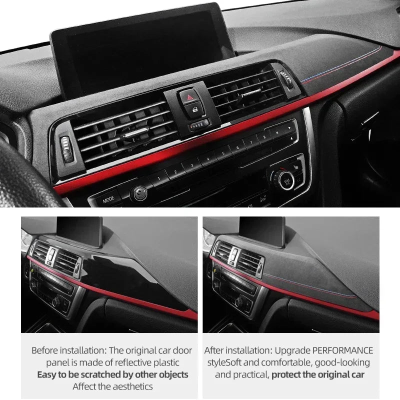 Suede or Carbon Fiber Dashboard Panel Cover for BMW 3 Series F30 F34