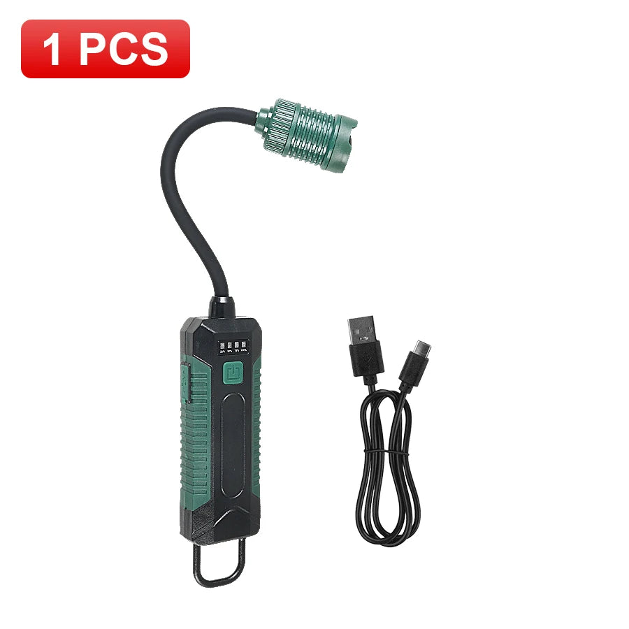 COB LED Work Light Rechargeable Outdoor Emergency Lighting Led Work Light with 360° Swivel Hose,Magnetic,Hanging Hook Car Repair