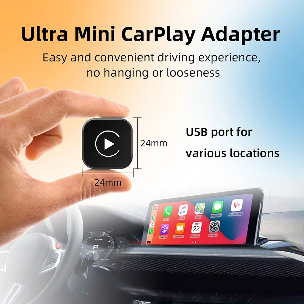 2-in-1 Wireless Adapter for CarPlay and Android Auto, 5.8GHz