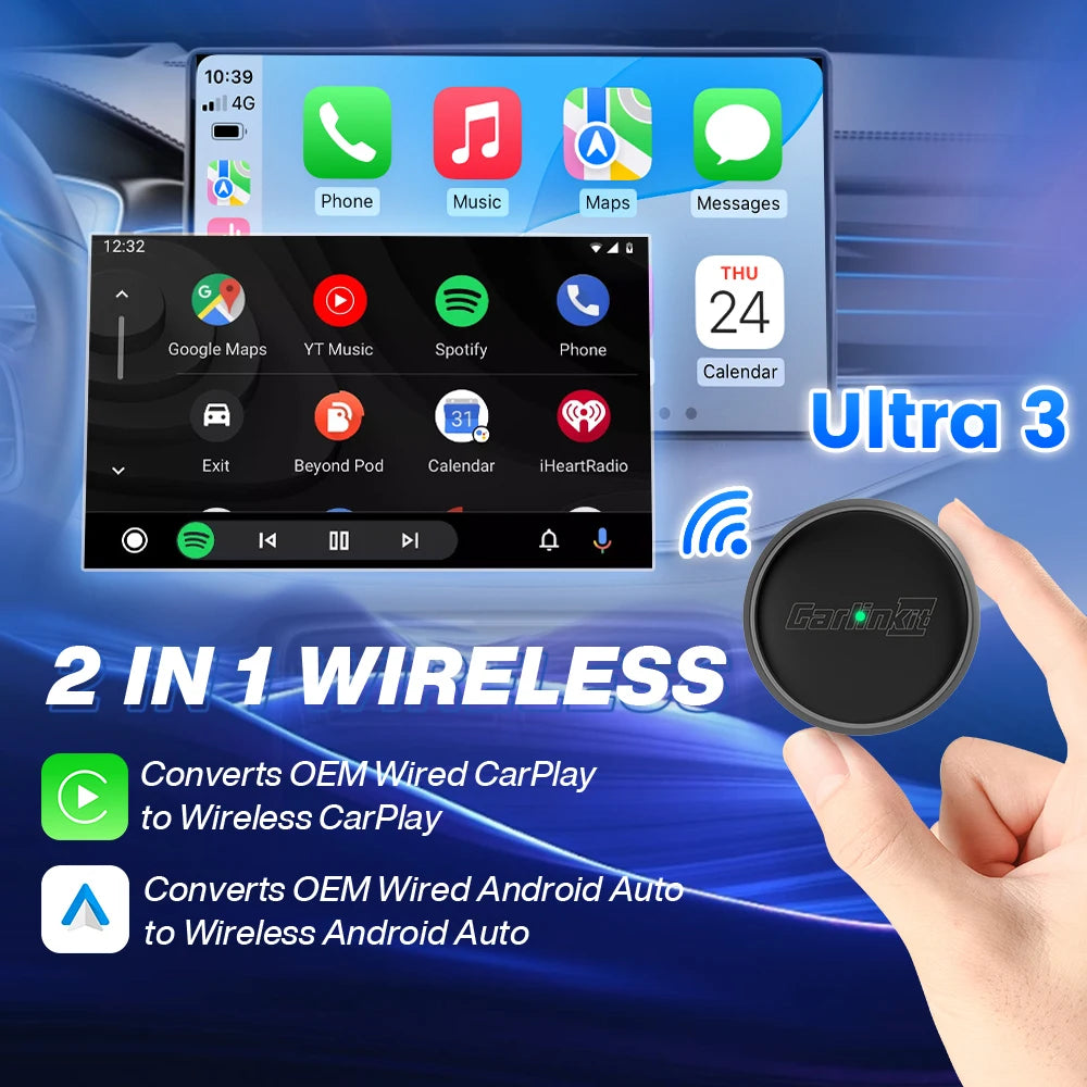 CarlinKit Mini Ultra 3 Wireless CarPlay & Android Auto Adapter - image 2