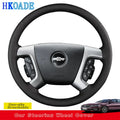 Genuine Leather Steering Wheel Cover for Chevy Silverado & GMC Sierra