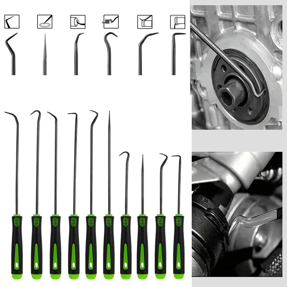 10/4Pcs Precision Pick and Hook Set, Car Auto Oil Seal/O-Ring Seal Gasket Pick Mini Precision Hooks Professional Puller Remover