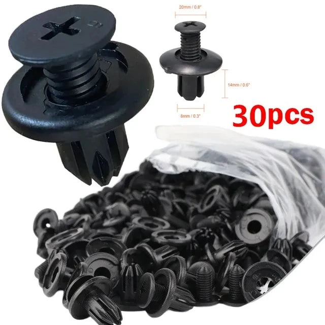 8mm Plastic Push Rivets (100 Pack) for Auto Trim & Bumper Repair - image 10