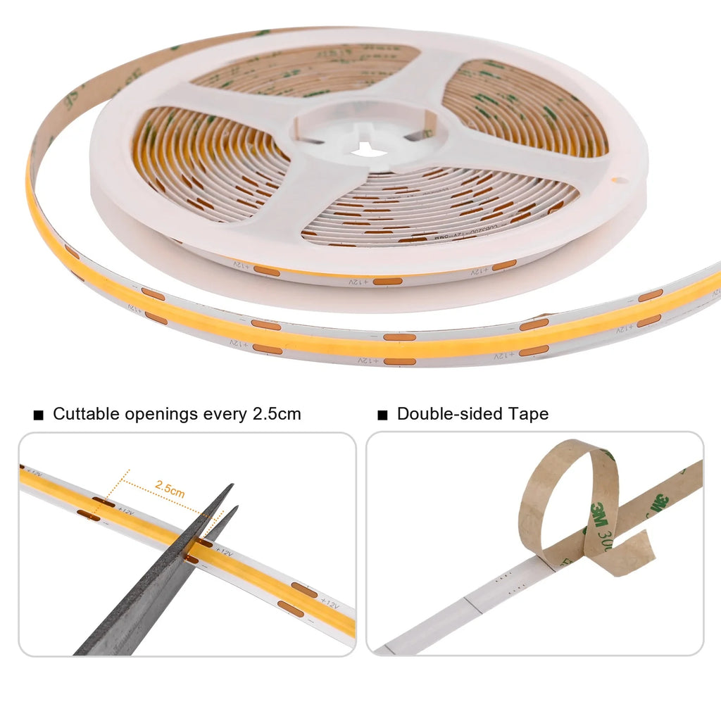 COB LED Closet & Bookcase Strip Lamp – Dimmable Touch