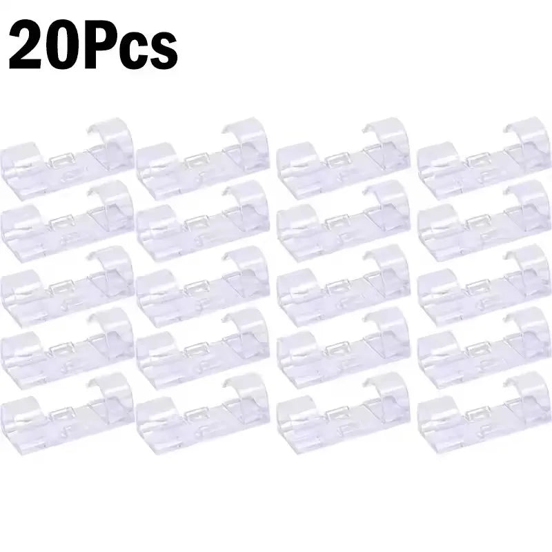 Self-Adhesive Cable Clips Organizer, Cord Management Holder for Home & Car