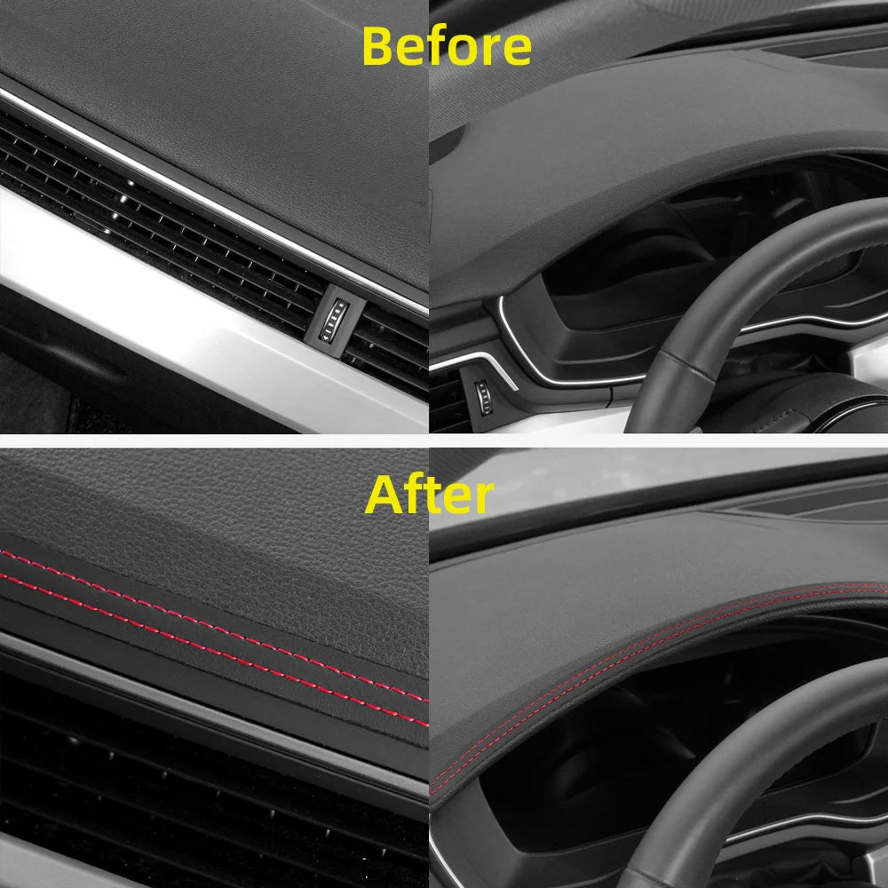 Braided PU Leather Decorative Trim Strip for Car Interior, 0.5m or 2m