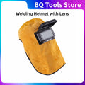 Welding Helmet  Good Quality Heat Resistant Breathable Welding Helmet  Mask with Lens Leather Welding Mask