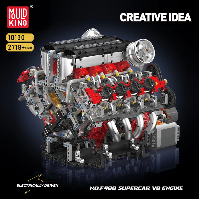 Mould King F488 Supercar Building Blocks Set (2718 PCS, V8 Engine) - image 3