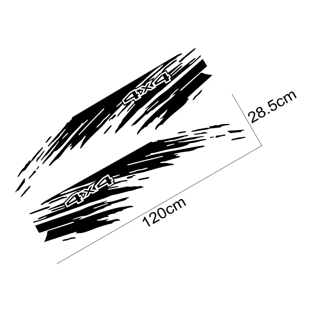Mudslinger Splash Stripe Pickup Bed Decals, 2 pcs