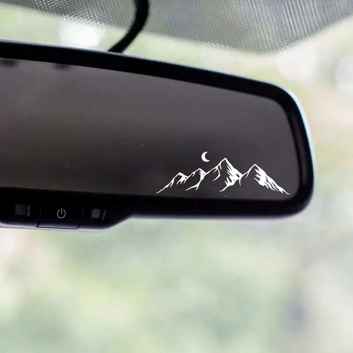 Mountains and Moon Scenery Car Sticker, Window and Mirror Decal - view 7