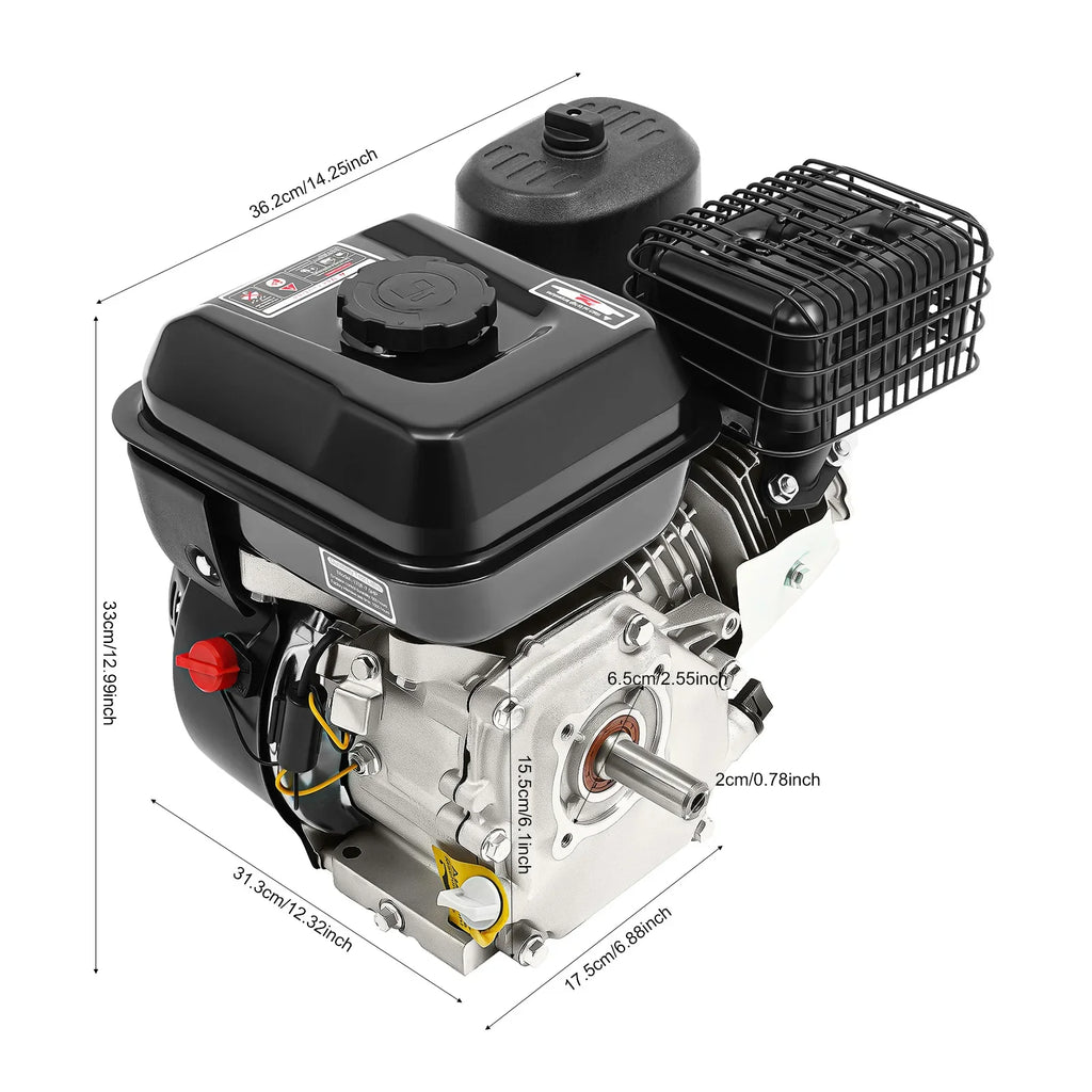 7.5HP 212cc Gas Engine, 4-Stroke Electric Start, 20mm Shaft