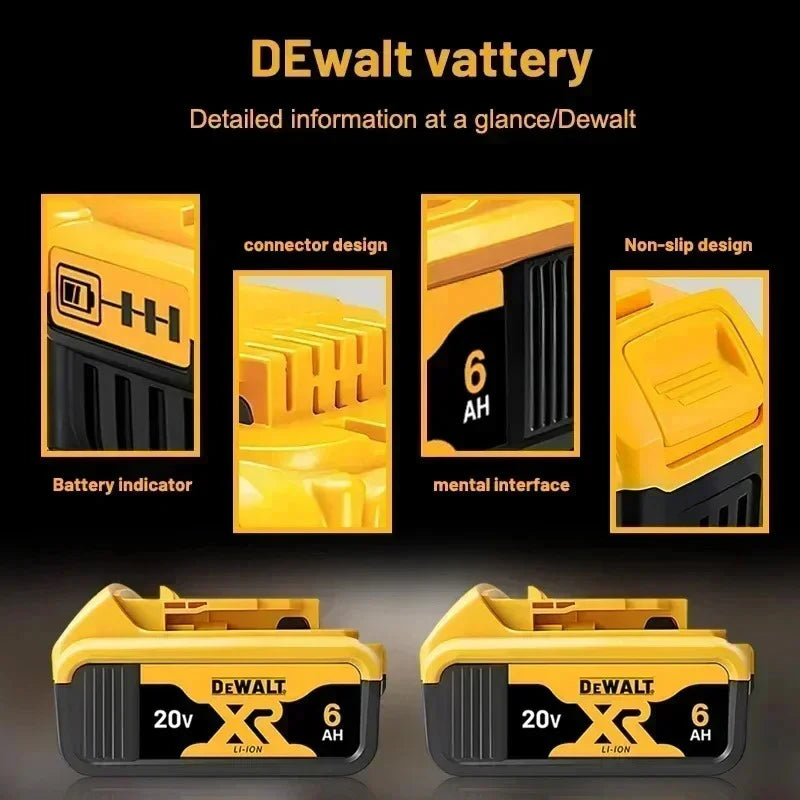 20V 6Ah Li-Ion Replacement Battery for DeWalt DCB206 DCB205 - image 9