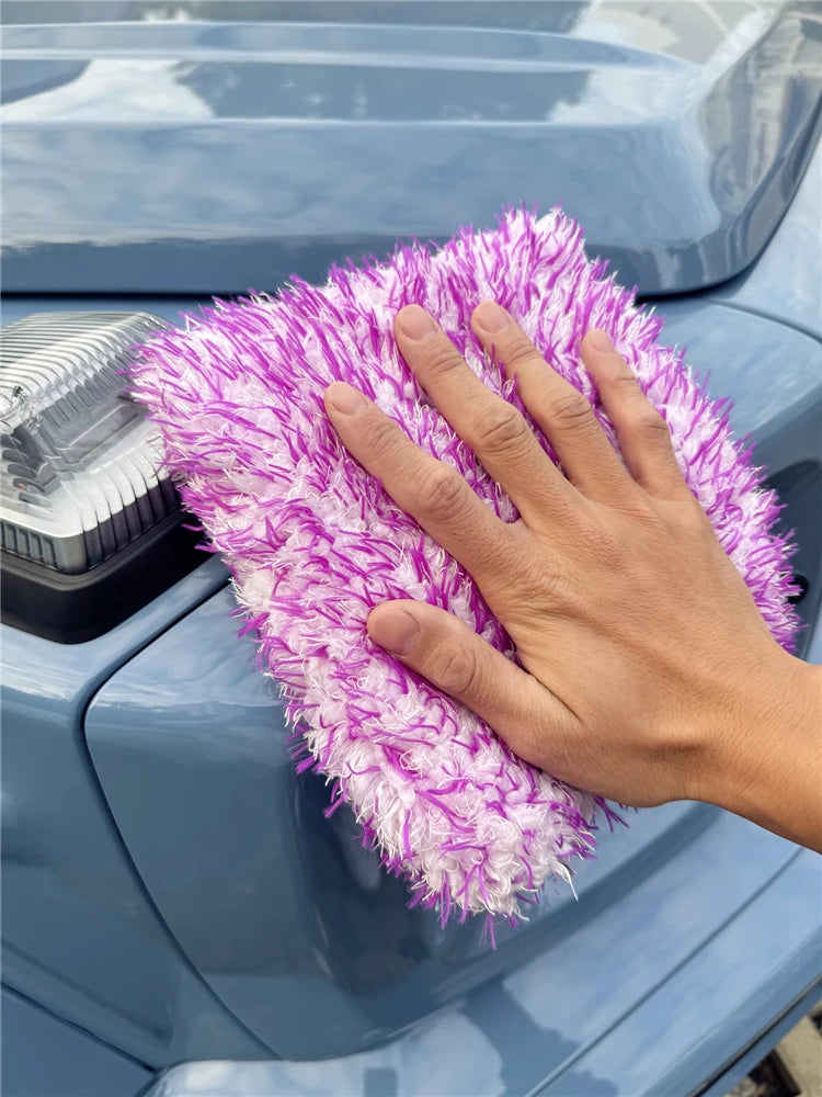 Microfiber Car Wash Pad with Side Opening, 7 x 8 Inch