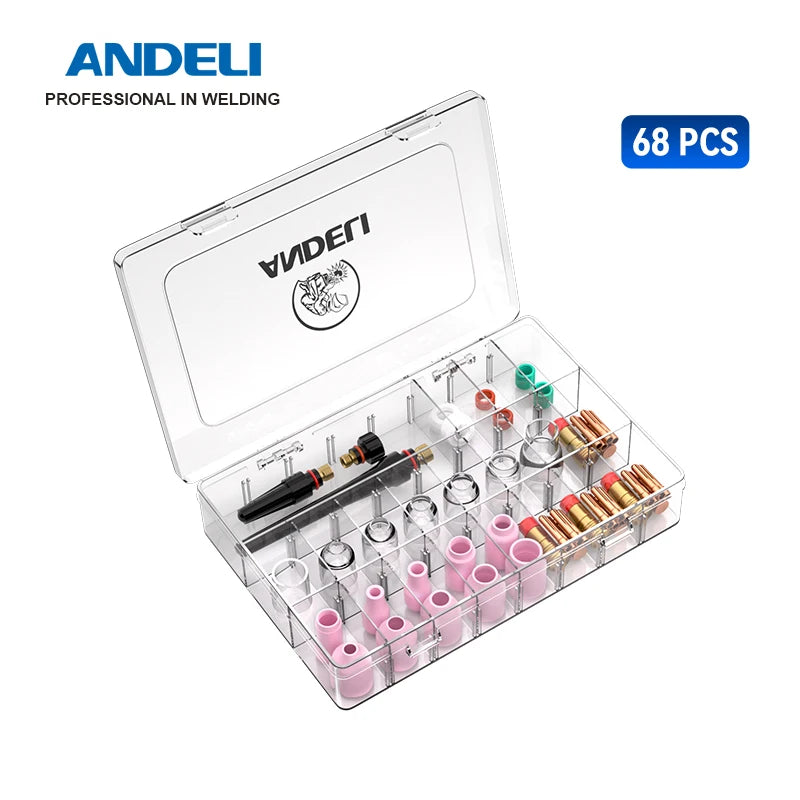 TIG Welding Torch Nozzle Ring Cover Gas Lens Glass Cup Kit for WP17/18/26