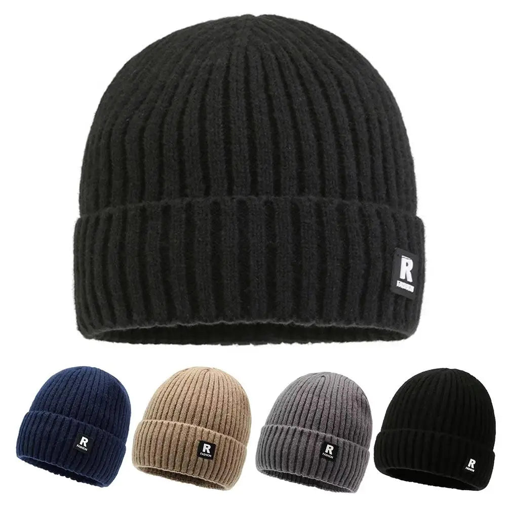 Fleece-Lined Winter Beanie Hat – Thick Knit Wool Cap