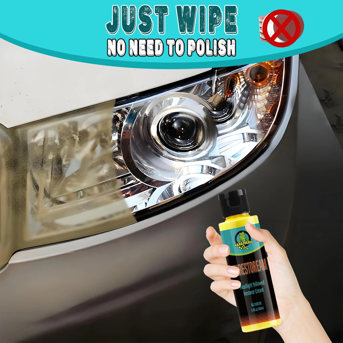 Headlight Restoration Polish for Yellowed Headlights