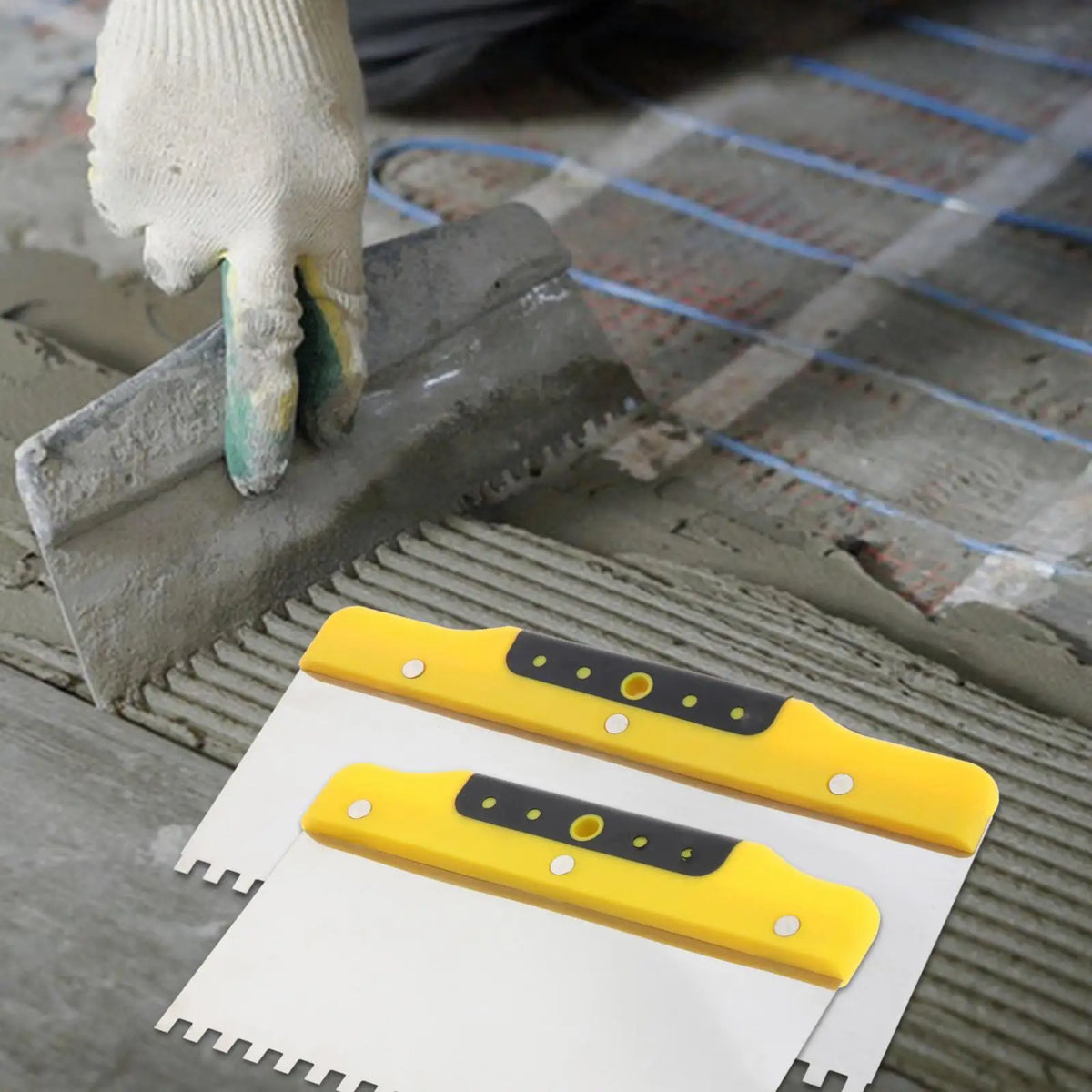 Drywall Trowel Putty Drywall Hand Tool Floor Tiling Notched Spatula Steel Trowel Plastering Trowel Construction Tools
