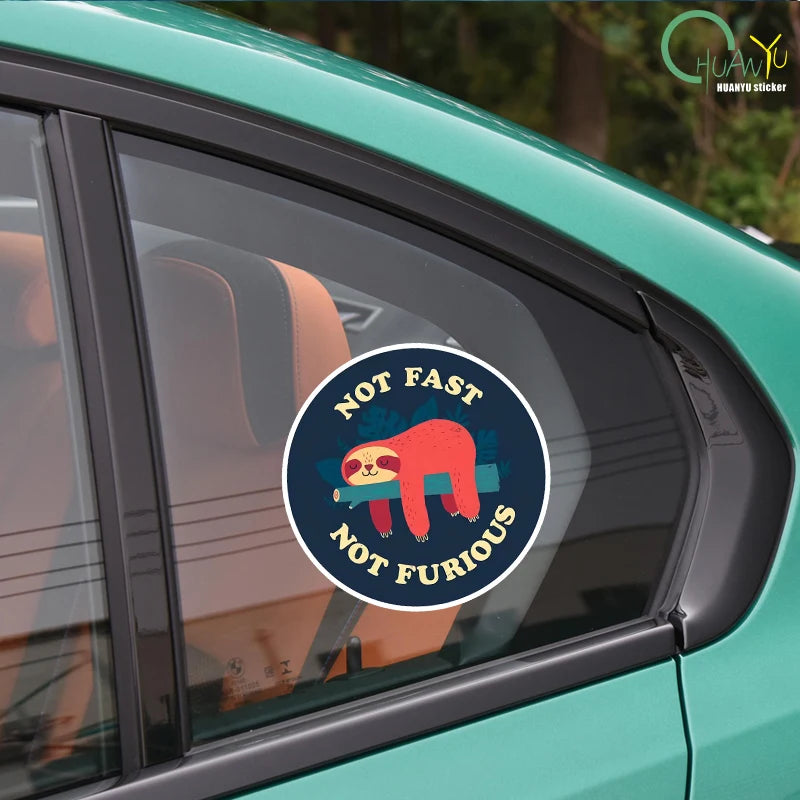 Funny Sloth Rear Windshield or Trunk Decal, 15 x 15cm