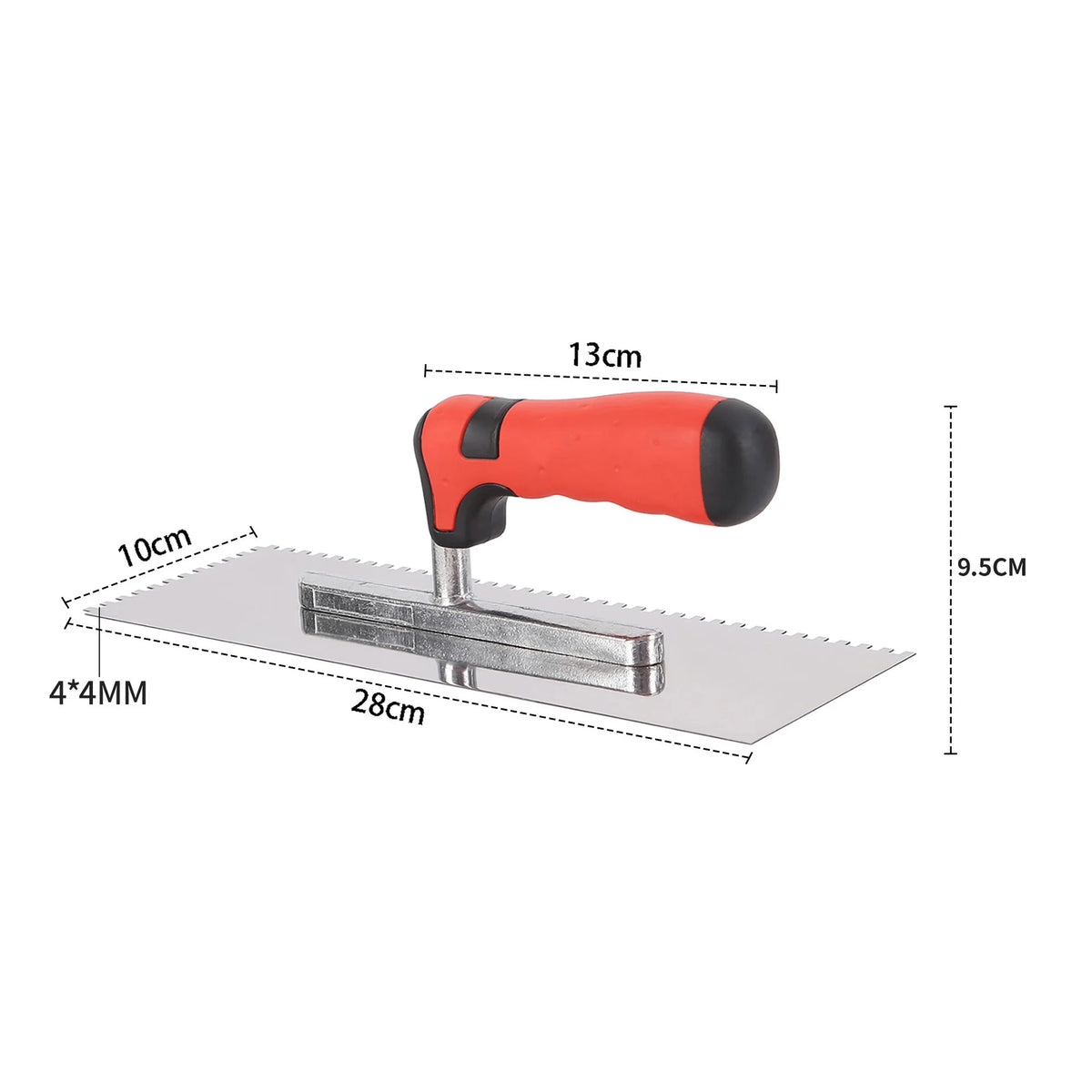 Stainless Steel Square Notched Trowel for Wall & Floor Tile Installation