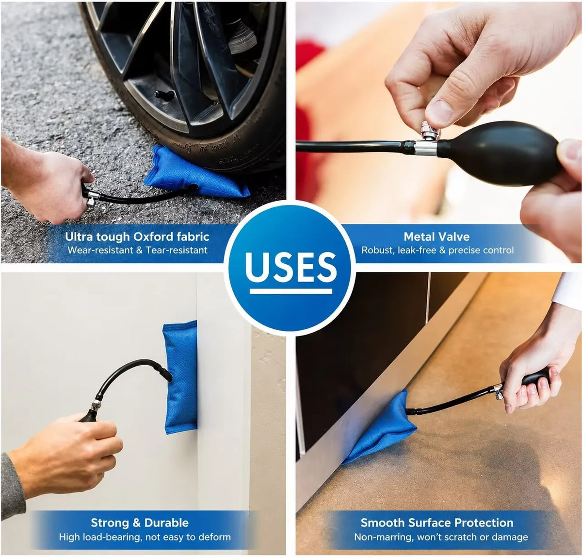 Inflatable Air Wedge Tool Pump - 135kg Lift for Door/Window Alignment - image 2