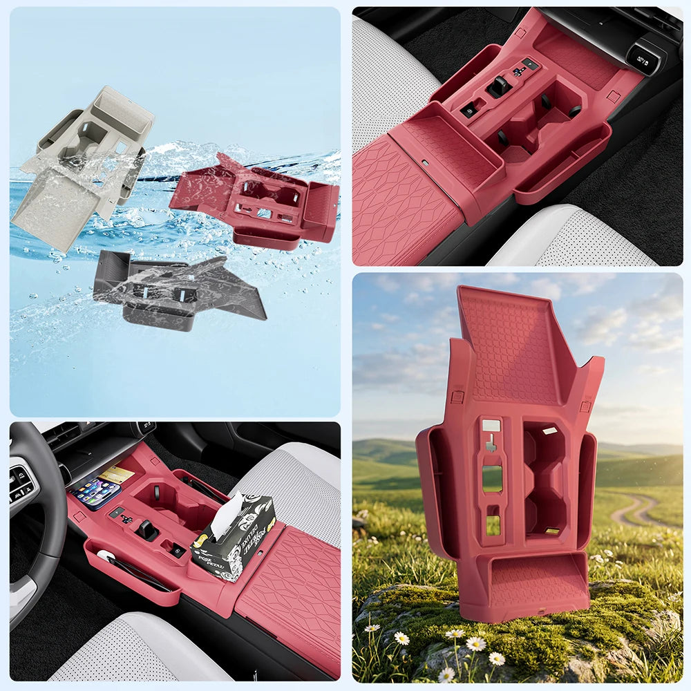 Center Console Silicone Mat for Toyota RAV4 2026-2028 LHD