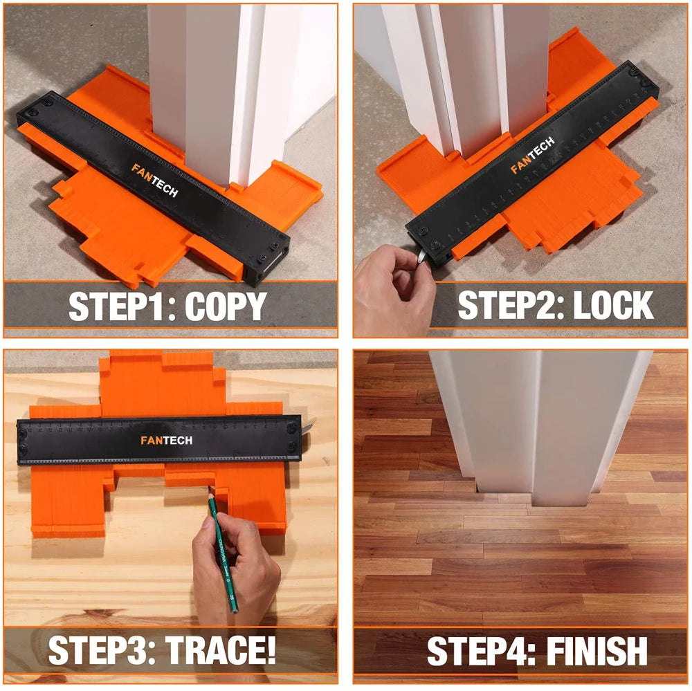 Contour Gauge Duplicator Measure Ruler Woodworking Tile Laminate Tool - image 5