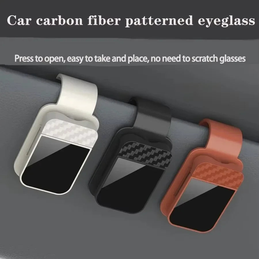 Sun Visor Sunglasses Clip Holder with Card & Ticket Organizer