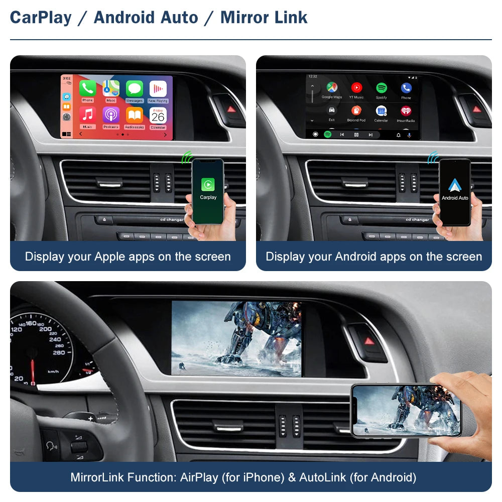 Wireless Apple CarPlay & Android Auto for Audi A4 A5 Q5 2009-2015 - image 3