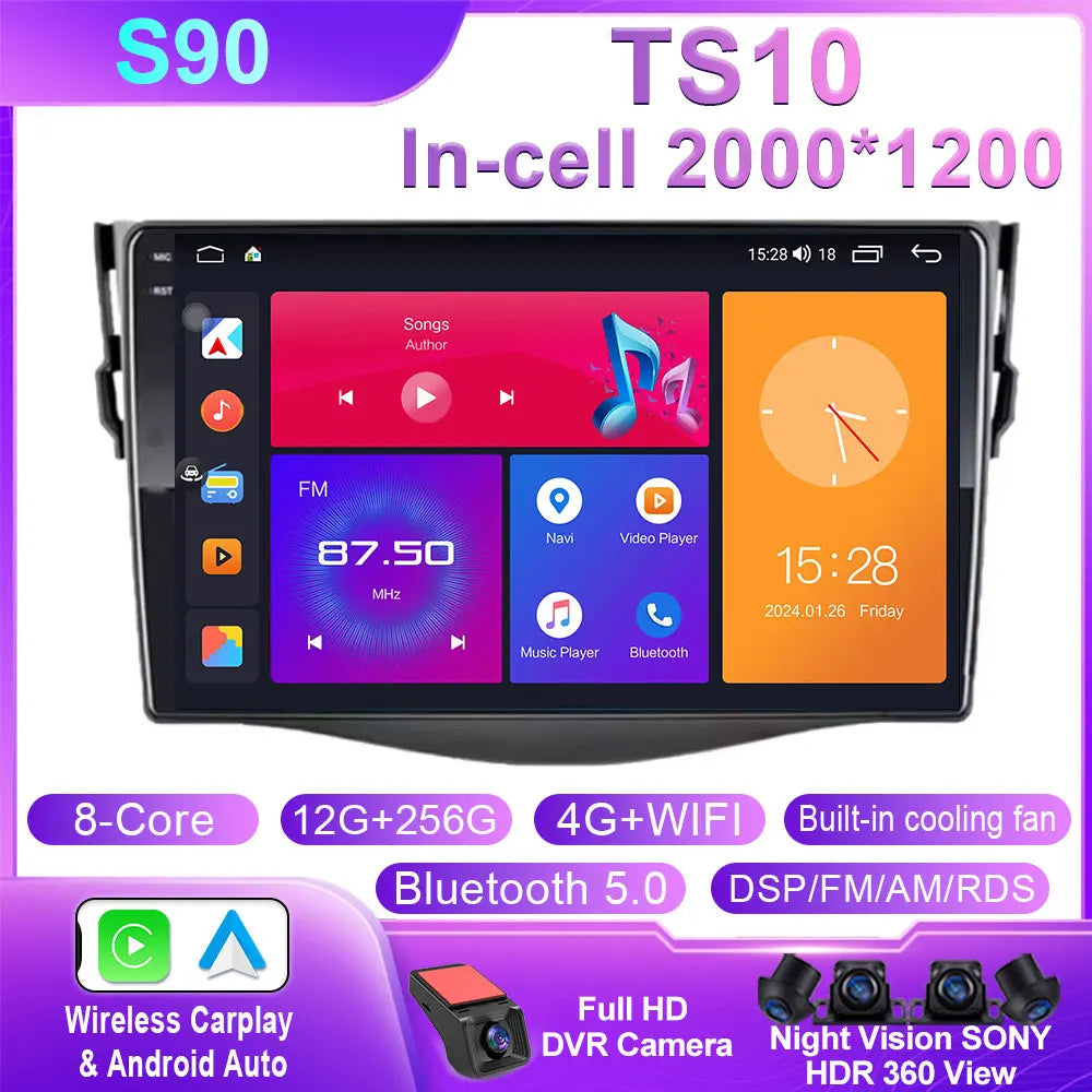 9-Inch Touchscreen Toyota RAV4 Android GPS Carplay Stereo 2005-2013 - image 14