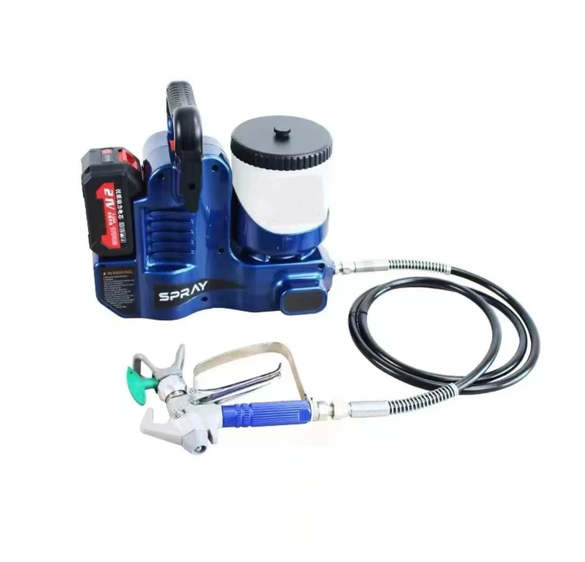 Cordless Paint Spray Gun 12.5MPa High Pressure 1.2L Cup Battery Powered Electric Sprayer