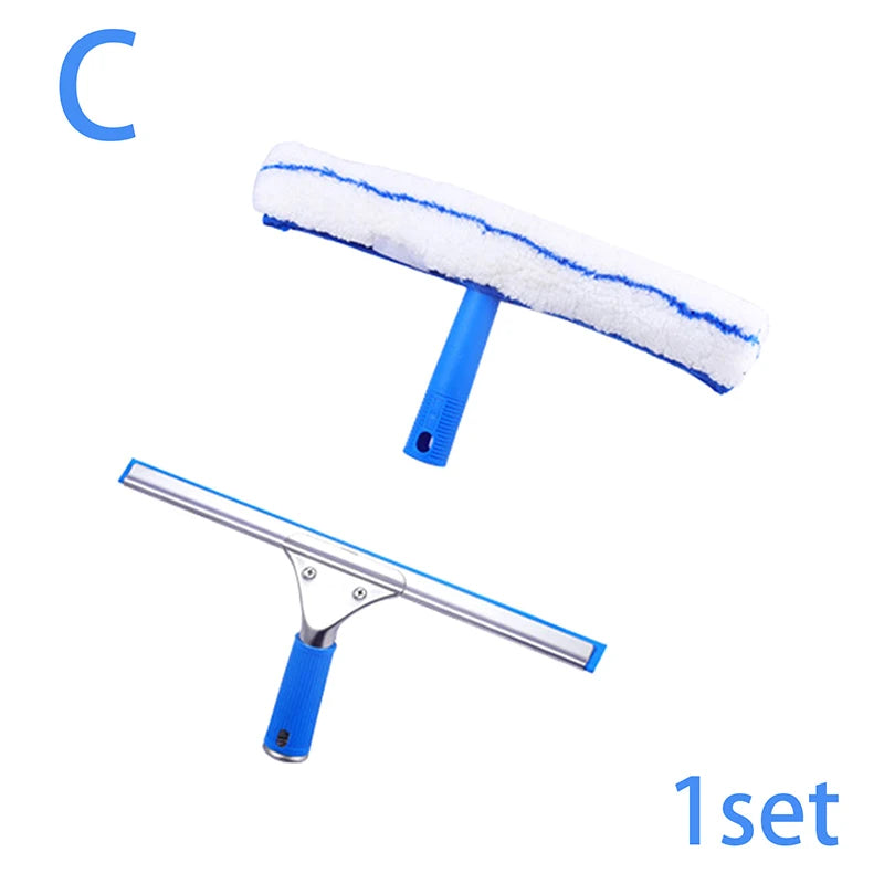 35cm Car & Home Window Squeegee Combo with Microfiber Washer