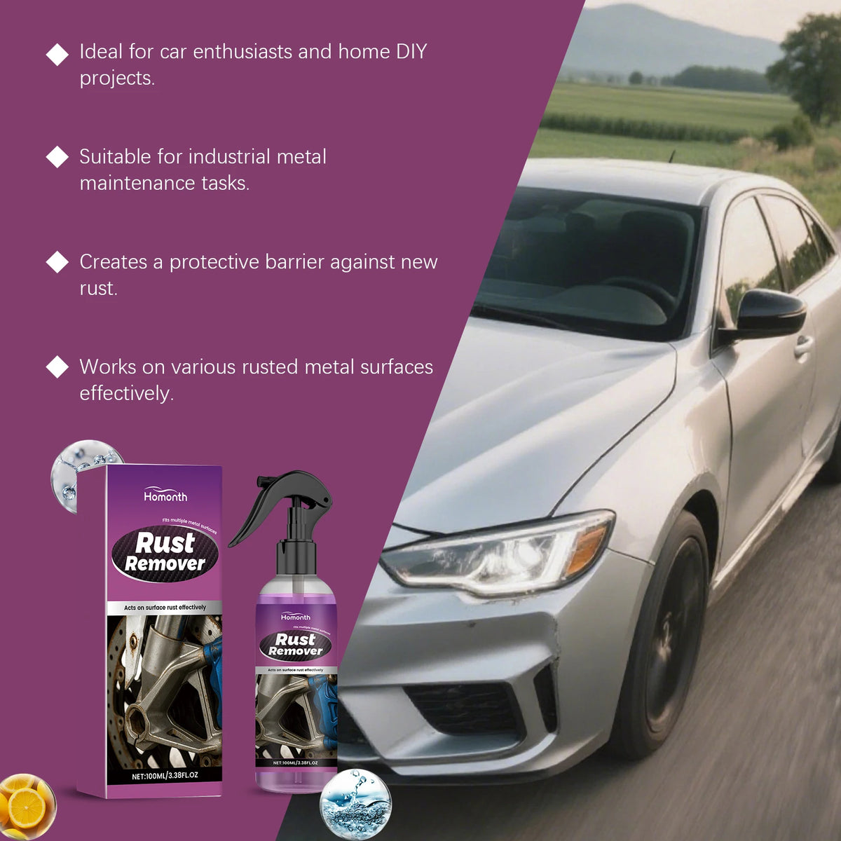Rust Remover Spray 100ml for Cars – Auto Corrosion Cleaner - image 6
