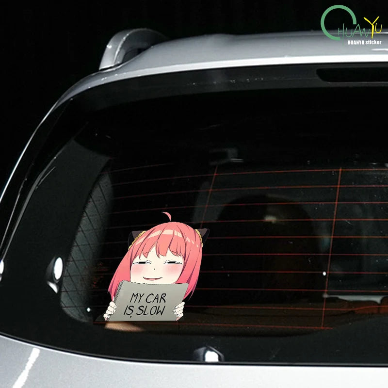 Cartoon-Style Reflective Car Sticker for Doors and Interior Panels