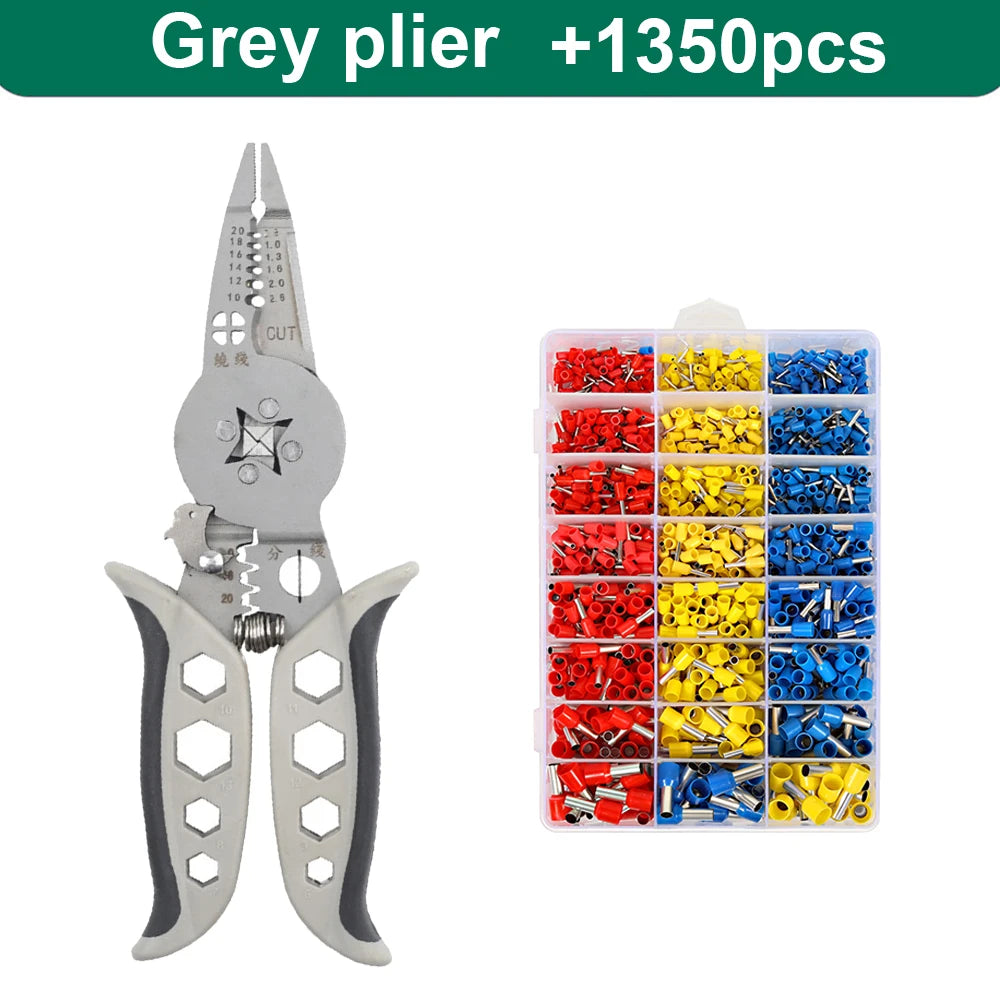 Multi Functional Electrician Pliers Crimping Tool Set for Wire Splitting and Stripping