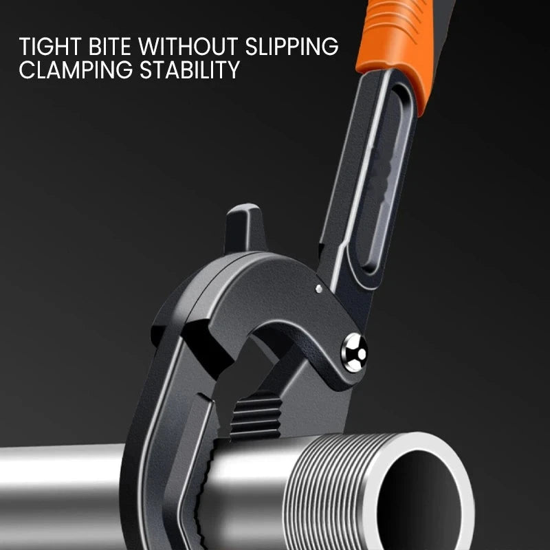 Stainless Steel Adjustable Pipe Wrench – Large Opening