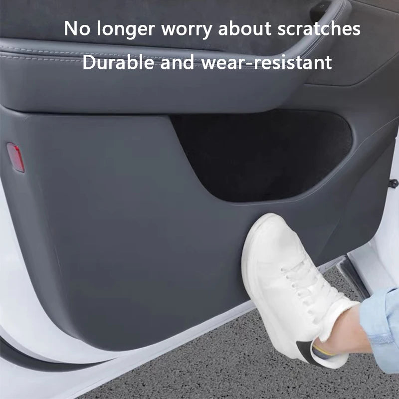 Door Anti-Kick Pad Leather Trim Kit for Tesla Model Y L 6-Seat