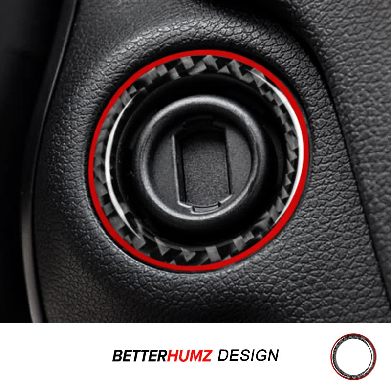 Carbon Fibre Ignition Key Ring Trim for Mercedes-Benz W204 and W205