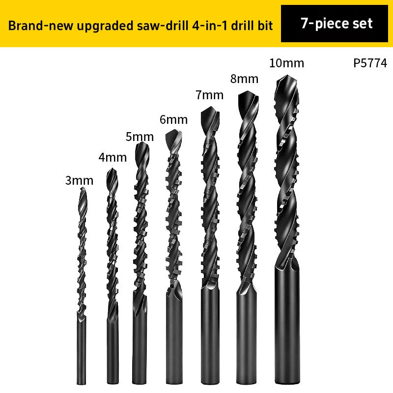 HSS Universal 4 in 1 Drill Bit for Drilling Shaping Reaming Cutting Wood PVC Metal